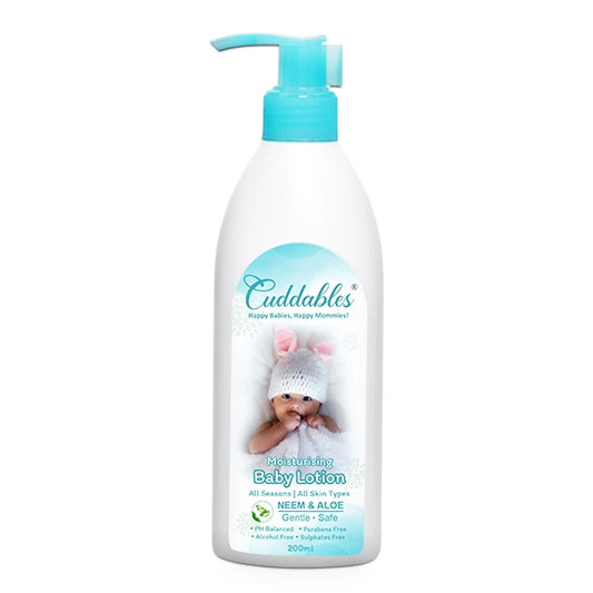 cuddables baby lotion front bottle