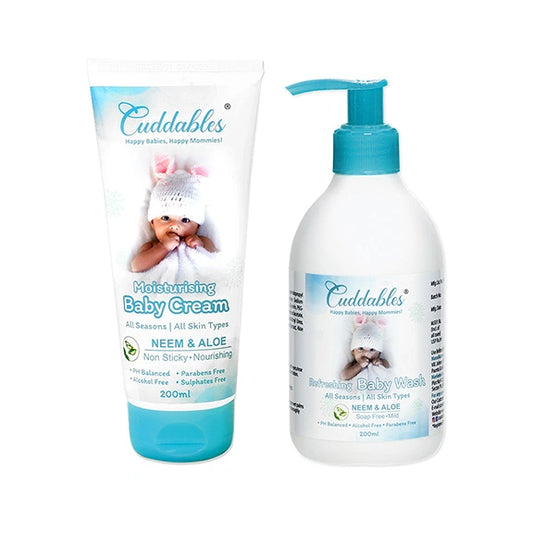 cuddables baby cream and baby wash combo