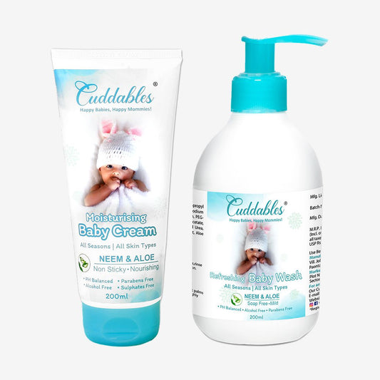 Moisturising Baby Cream + Refreshing Baby Wash ( COMBO )